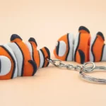 mini animal articulado 3d - pez payaso