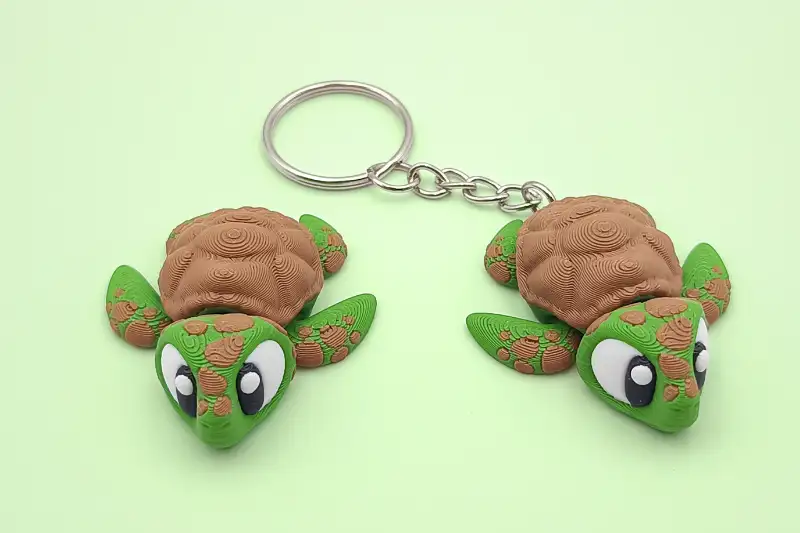 mini animal articulado 3d - tortuga marina