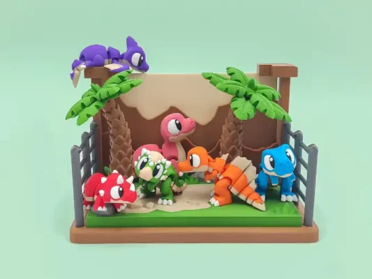 pack dinosaurios articulados en 3d