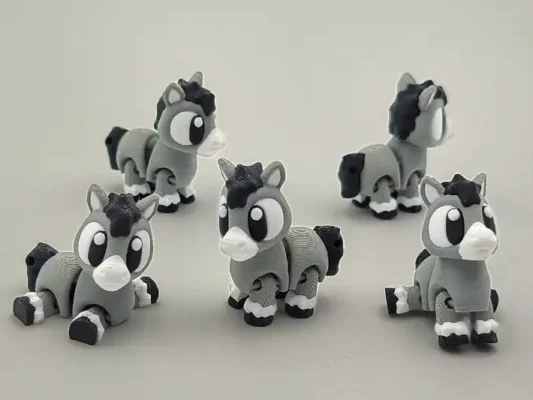 animales articulados 3d_animales de la granja_ burro