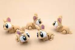 animales articulados 3d_animales de la granja_ conejo