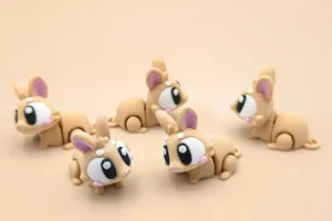 animales articulados 3d_animales de la granja_ conejo