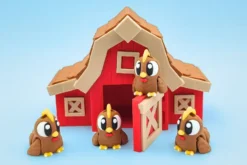 animales articulados 3d_animales de la granja_ gallina