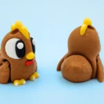 animales articulados 3d_animales de la granja_ gallina