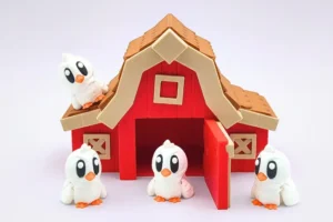 animales articulados 3d_animales de la granja_ pato comun