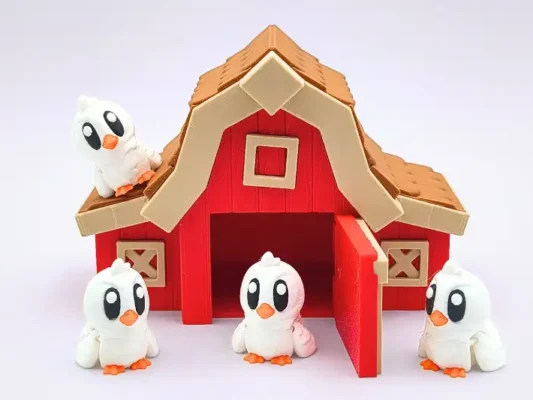 animales articulados 3d_animales de la granja_ pato comun