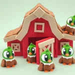 animales articulados 3d_animales de la granja_ pato silvestre