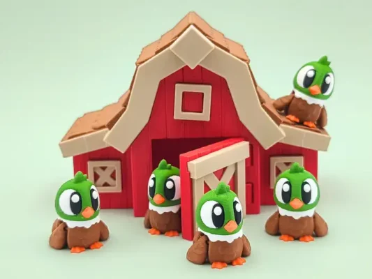 animales articulados 3d_animales de la granja_ pato silvestre