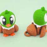 animales articulados 3d_animales de la granja_ pato silvestre