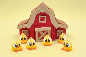 animales articulados 3d_animales de la granja_ pollito