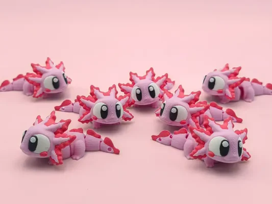 animales articulados 3d_animales del bosque_ ajolote