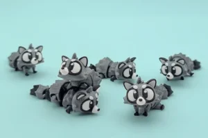 animales articulados 3d_animales del bosque_ mapache