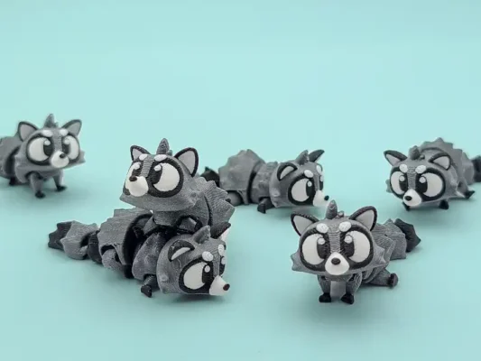 animales articulados 3d_animales del bosque_ mapache