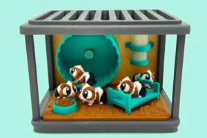 animales articulados 3d_mascotas_ cobaya en 3d