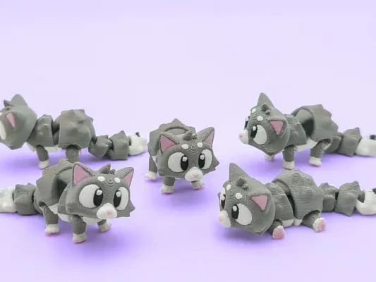 animales articulados 3d_mascotas_ gato en 3d