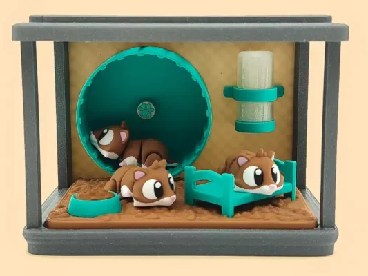 animales articulados 3d_mascotas_ hamster en 3d