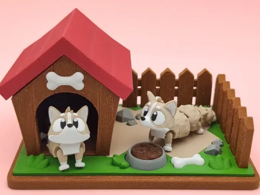 animales articulados 3d_mascotas_ corgi en 3d
