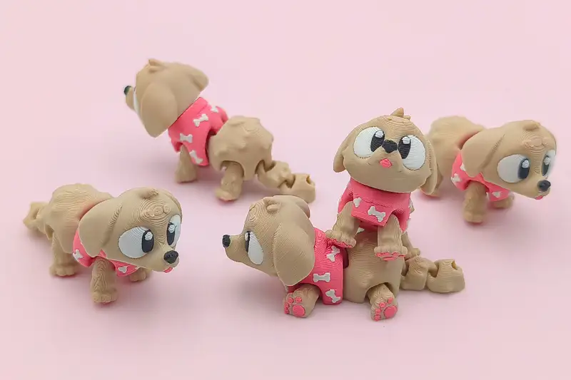 animales articulados 3d_mascotas_ golden retriever en 3d