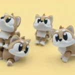animales articulados 3d_mascotas_ shiba inu en 3d