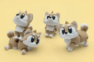 animales articulados 3d_mascotas_ shiba inu en 3d