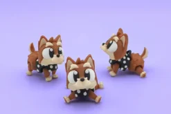 animales articulados 3d_mascotas_ yorkshire en 3d