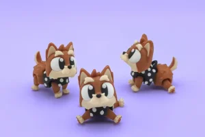 animales articulados 3d_mascotas_ yorkshire en 3d