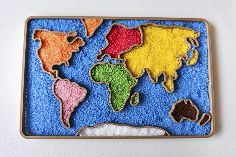 bandeja rellenable mapamundi