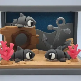 🦈 Tiburón articulado en 3D