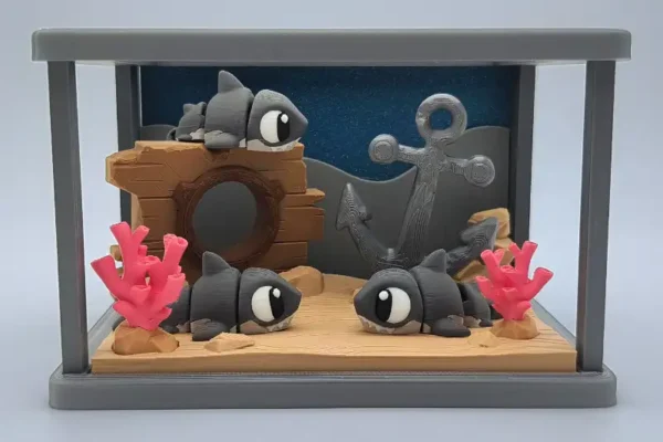 🦈 Tiburón articulado en 3D