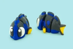 Pez cirujano azul articulado en 3D