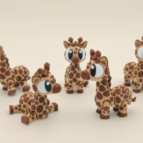 mini jirafa articulada en 3d