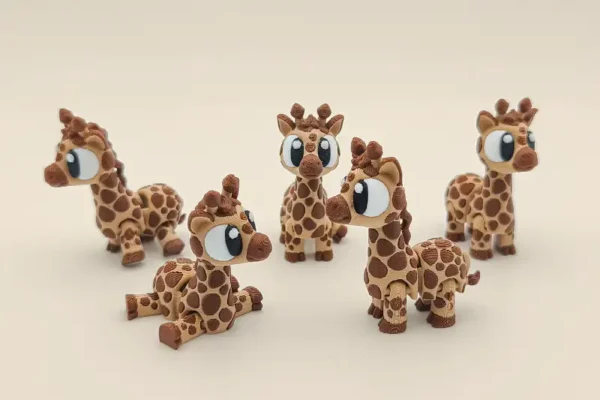 mini jirafa articulada en 3d