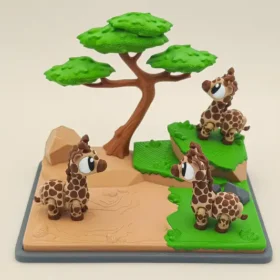 mini jirafa articulada en 3d