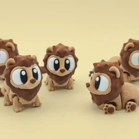 🦁 Mini león articulado en 3D