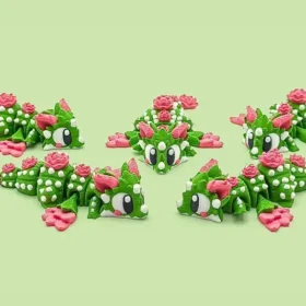 🌵Mini dragón articulado de cactus