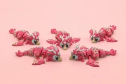 dragon articulado 3D con flores