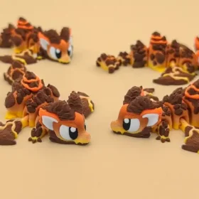 Mini dragón articulado de lava