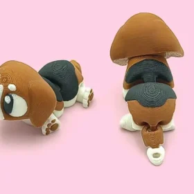 Mini beagle articulado en 3D