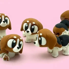 Mini beagle articulado en 3D