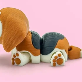 Mini beagle articulado en 3D