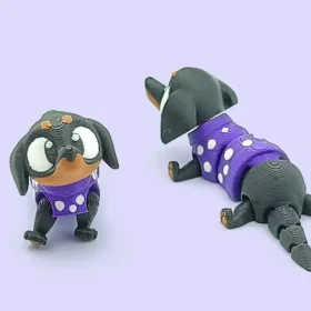 Mini teckel articulado en 3D