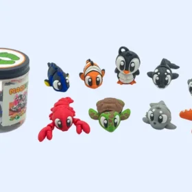 mini animales marinos articulados en 3D