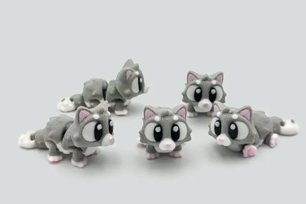 mini gato articulado 3D