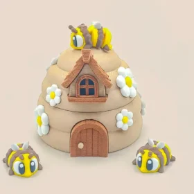 colmena de abejas en 3D