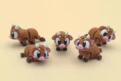 vaca marrón articulada en 3D