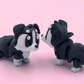 Border collie articulado en 3D