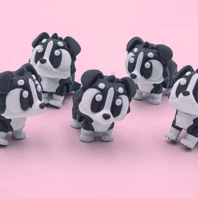 Border collie articulado en 3D